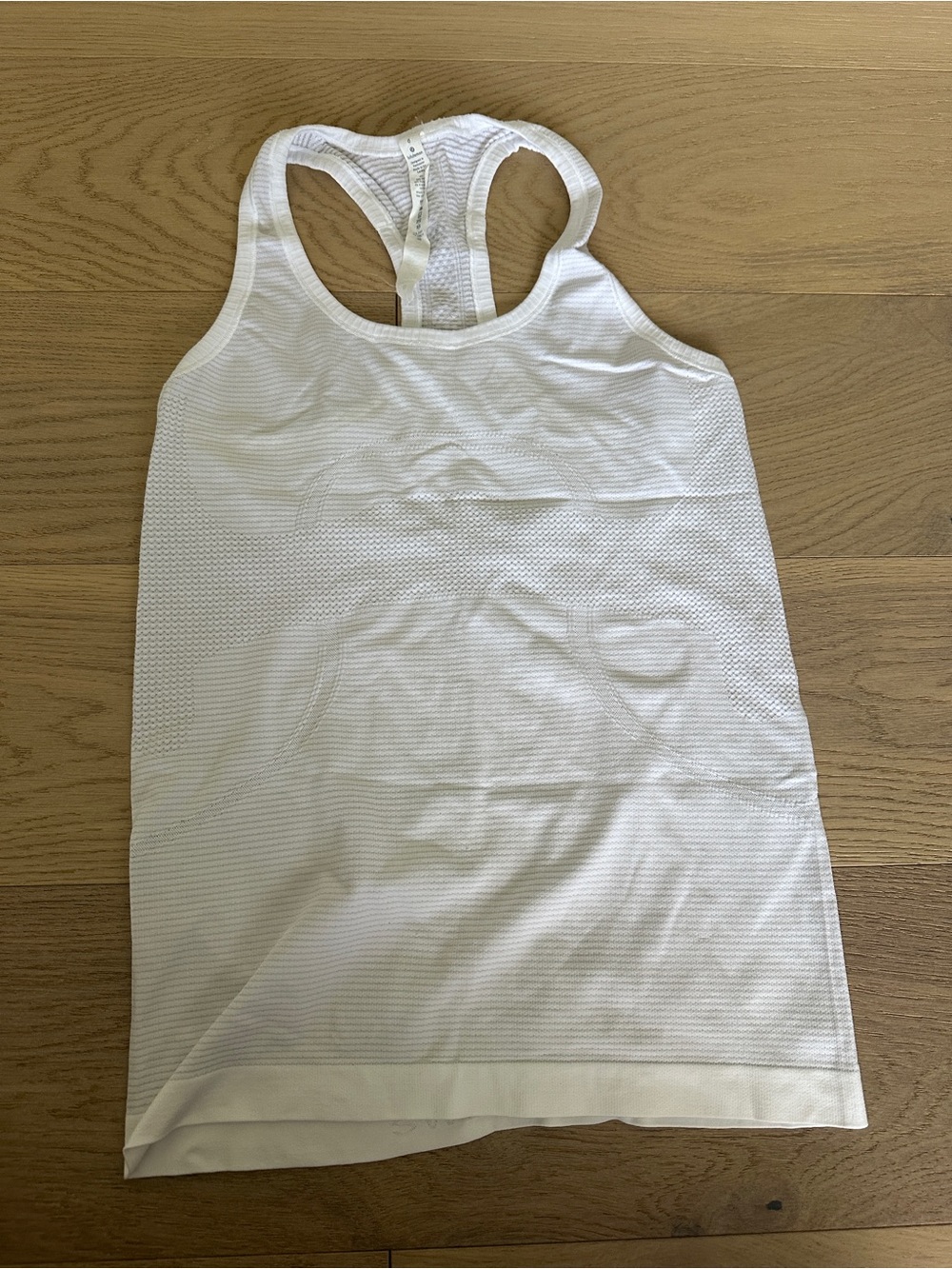 Lululemon White Racerback Athletic Tank Top